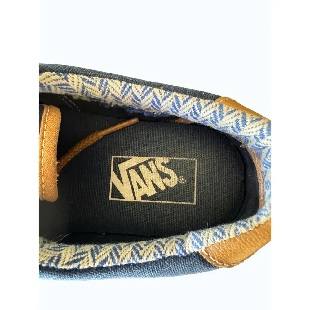Vans Navy Blue Canvas Sneakers Women’s Size 8 Casual Lace-U Streetwear Low Top
